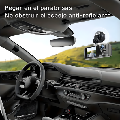 CÁMARA DASH TRIPLE – Seguridad total, grabación simultánea y control completo en cada viaje