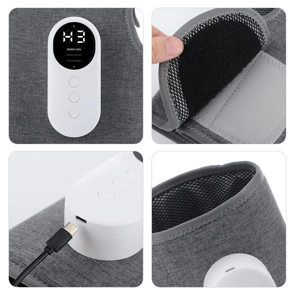 MASAJEADOR PARA PIERNAS CANSADAS CON TECNOLOGÍA DE COMPRESIÓN, AIRE Y CALOR.