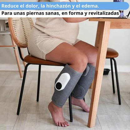 MASAJEADOR PARA PIERNAS CANSADAS CON TECNOLOGÍA DE COMPRESIÓN, AIRE Y CALOR.