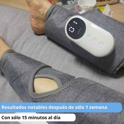 MASAJEADOR PARA PIERNAS CANSADAS CON TECNOLOGÍA DE COMPRESIÓN, AIRE Y CALOR.