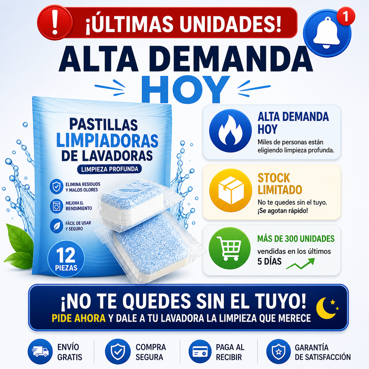 Pastilla Limpiadora para Lavadora