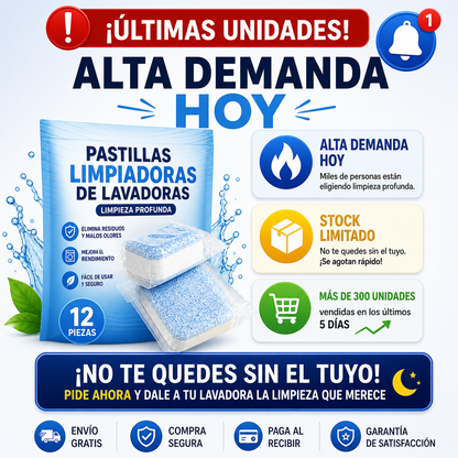 Pastilla Limpiadora para Lavadora